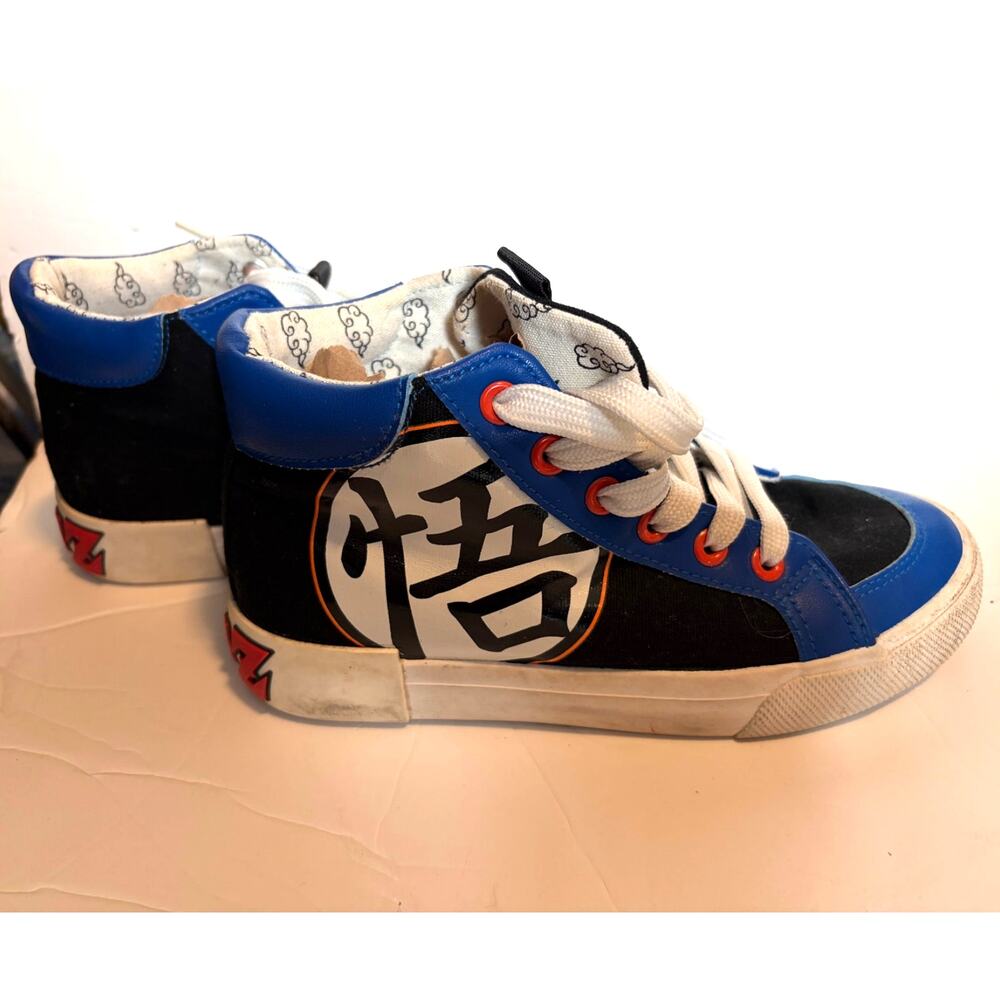 Dragon Ball Z Anime Goku Kanji High Top Sneakers Size Youth 2
